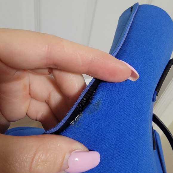 Reversable Colorblock Black and Blue Blue Tote Bag - Picture 14 of 14